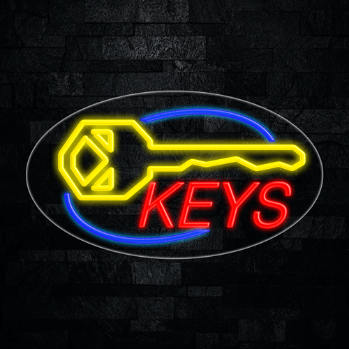 Keys LED Flex Sign 30″ x 17″