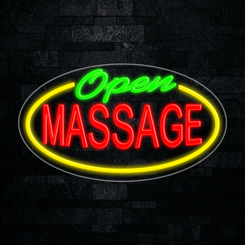 Open Massage LED Flex Sign 30″ x 17″