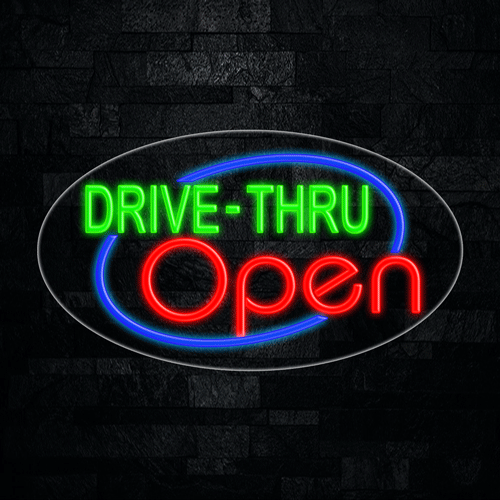 Drive-Thru Open LED Flex Sign 30″ x 17″