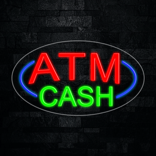 ATM Cash LED Flex Sign 30″ x 17″