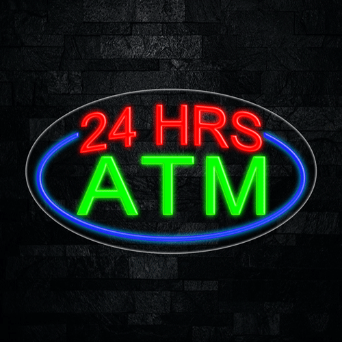 24 HRS ATM LED Flex Sign 30″ x 17″