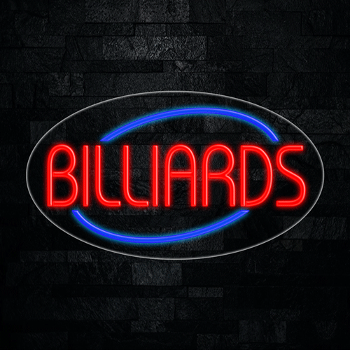 Billiards LED Flex Sign 30″ x 17″