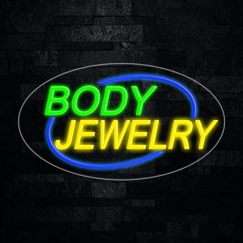 Body Jewelry LED Flex Sign 30″ x 17″