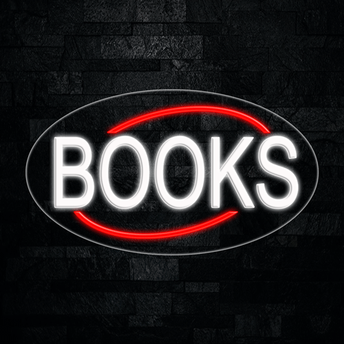 Books LED Flex Sign 30″ x 17″