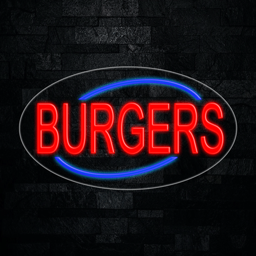 Burgers LED Flex Sign 30″ x 17″