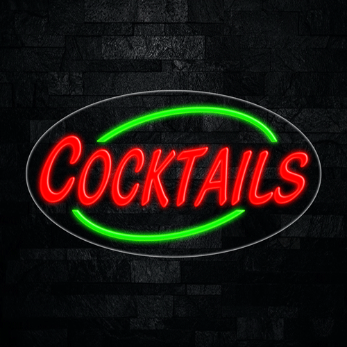 Cocktails LED Flex Sign 30″ x 17″