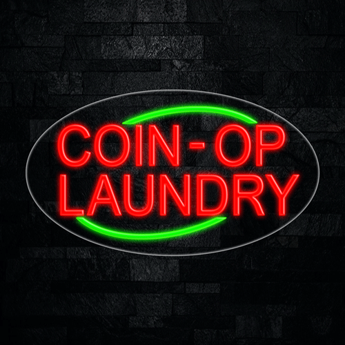 Coin-Op Laundry LED Flex Sign 30″ x 17″