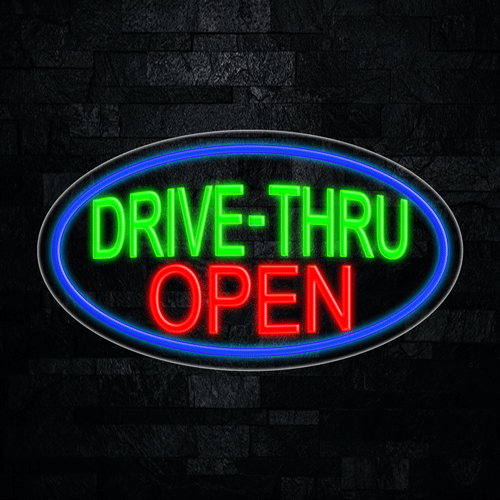 Drive-Thru Oepn LED Flex Sign 30″ x 17″