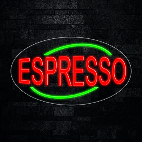 Espresso LED Flex Sign 30″ x 17″