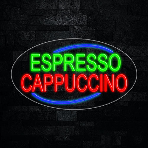 Espresso Cappuccino LED Flex Sign 30″ x 17″