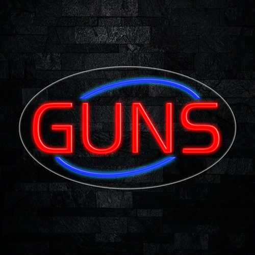 Guns  LED Flex Sign 30″ x 17″