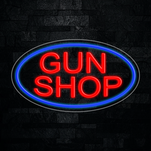 Gun Shop LED Flex Sign 30″ x 17″