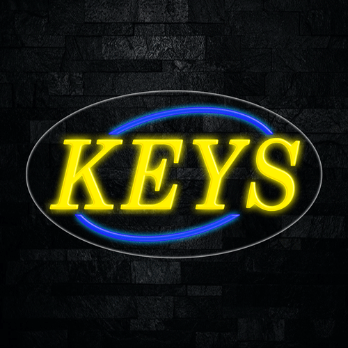 Keys LED Flex Sign 30″ x 17″