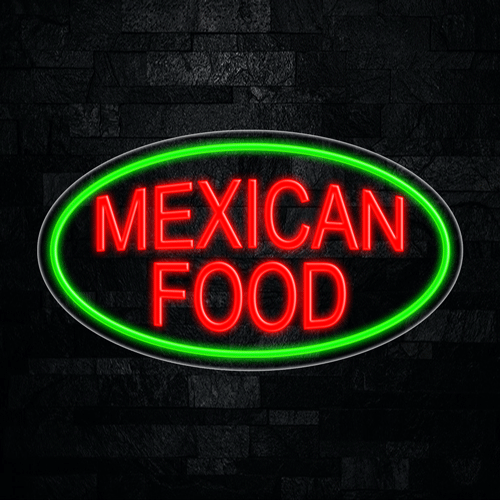 Mexican Food LED Flex Sign 30″ x 17″