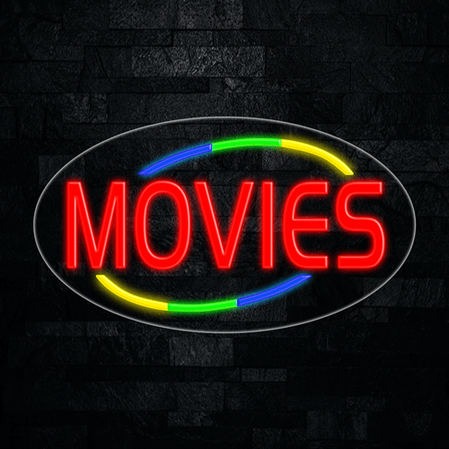 Movies LED Flex Sign 30″ x 17″