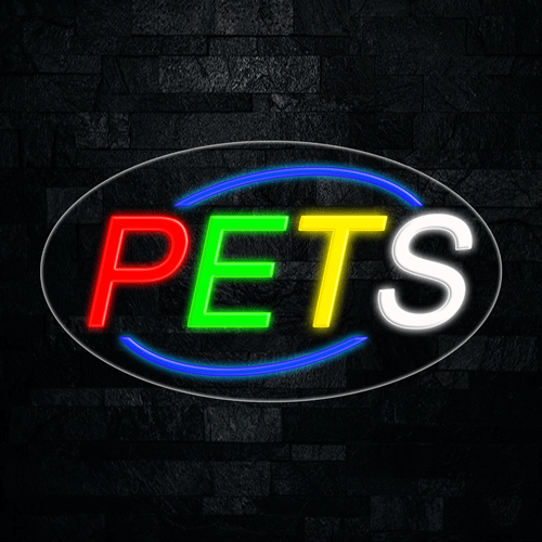 Pets LED Flex Sign 30″ x 17″