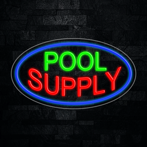 Pool Supply LED Flex Sign 30″ x 17″