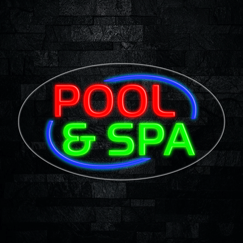 Pool & Spa LED Flex Sign 30″ x 17″