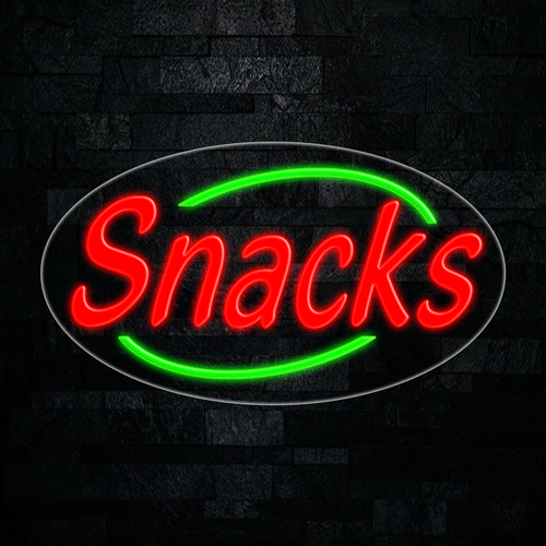 Snacks LED Flex Sign 30″ x 17″