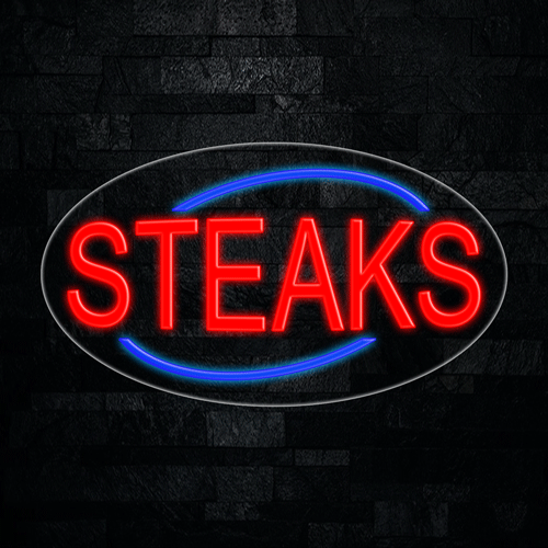 Steaks LED Flex Sign 30″ x 17″