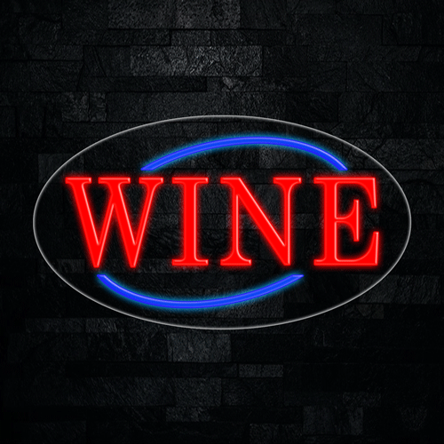 Wine LED Flex Sign 30″ x 17″