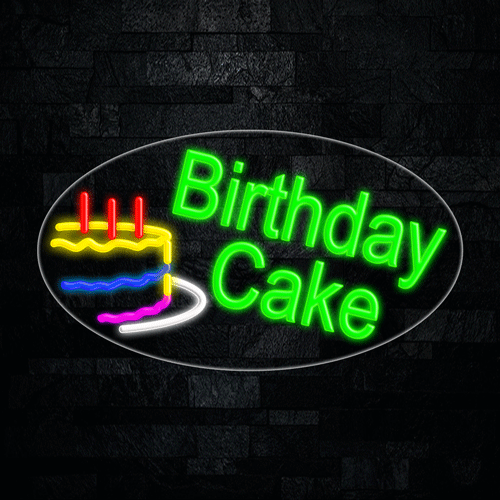 Birthday Cake LED Flex Sign 30″ x 17″