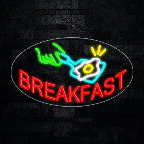 Breakfast LED Flex Sign 30″ x 17″