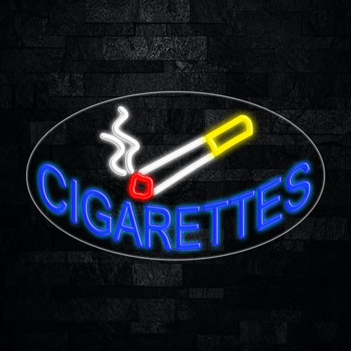 Cigarettes LED Flex Sign 30″ x 17″