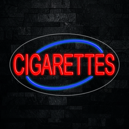 Cigarettes LED Flex Sign 30″ x 17″