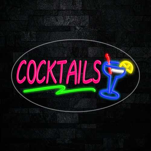 Cocktails LED Flex Sign 30″ x 17″