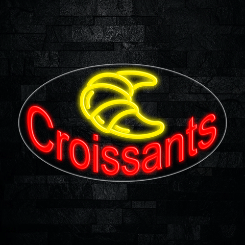 Croissants LED Flex Sign 30″ x 17″