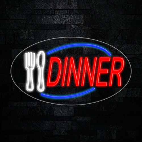 Dinner LED Flex Sign 30″ x 17″