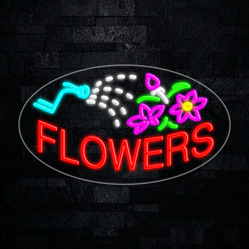 Flowers LED Flex Sign 30″ x 17″