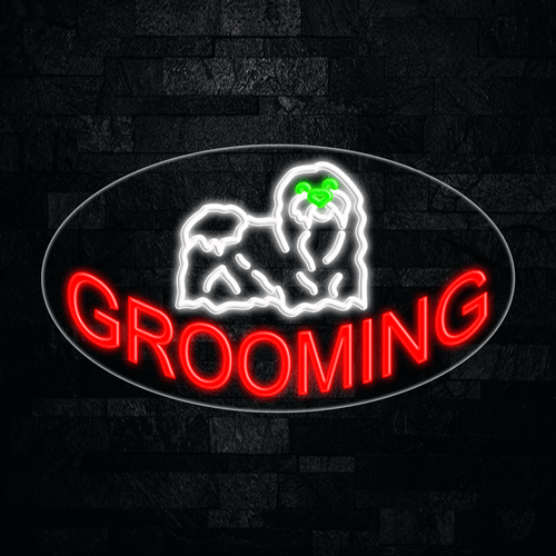 Dog Grooming LED Flex Sign 30″ x 17″