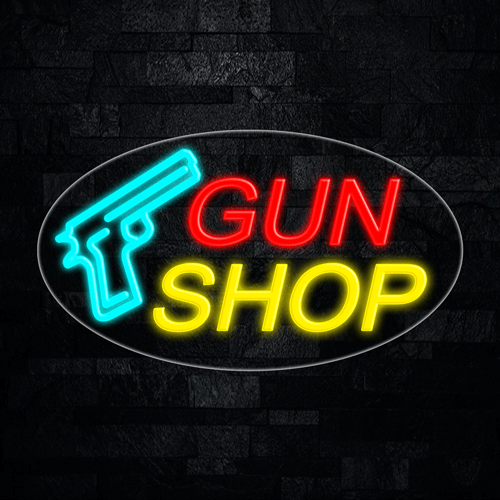 Gun Shop LED Flex Sign 30″ x 17″