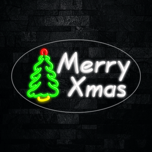 Merry Christmas LED Flex Sign 30″ x 17″