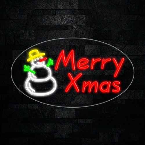 Merry Christmas LED Flex Sign 30″ x 17″