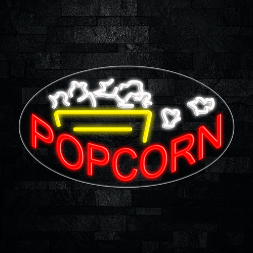 Popcorn LED Flex Sign 30″ x 17″