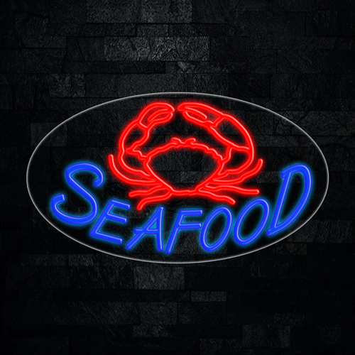 Seafood LED Flex Sign 30″ x 17″