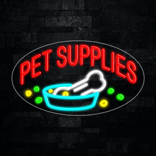 Pet Supplies LED Flex Sign 30″ x 17″