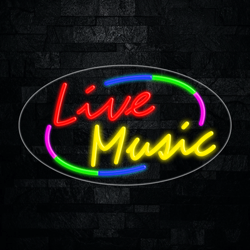 Live Music LED Flex Sign 30″ x 17″