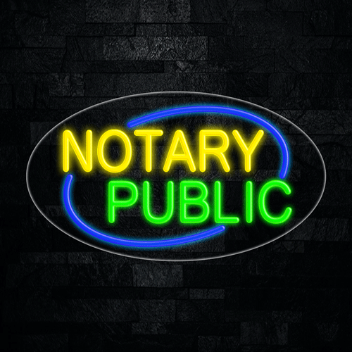 Notary Public LED Flex Sign 30″ x 17″