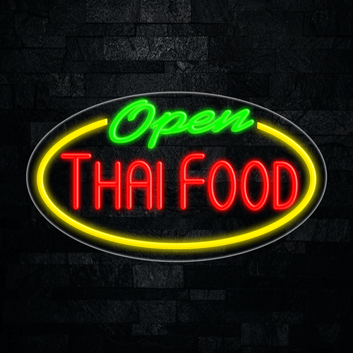 Thai Food Open LED Flex Sign 30″ x 17″