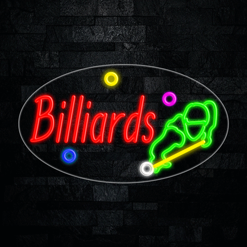 Billiards LED Flex Sign 30″ x 17″