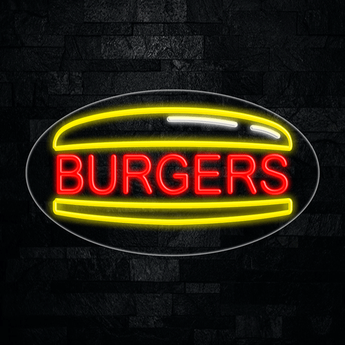 Burgers LED Flex Sign 30″ x 17″