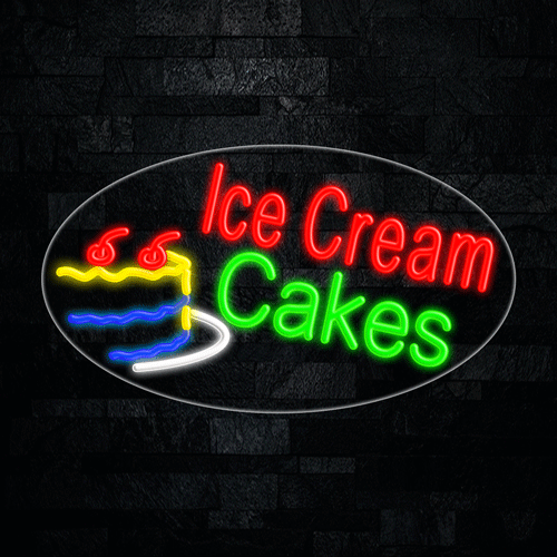 Ice Cream Cakes LED Flex Sign 30″ x 17″