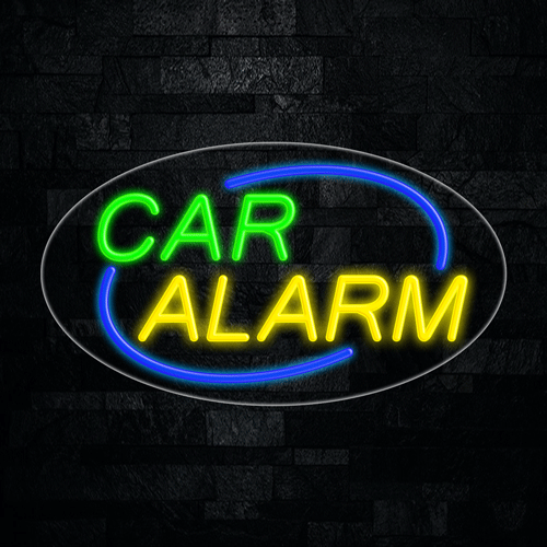 Car Alarm LED Flex Sign 30″ x 17″