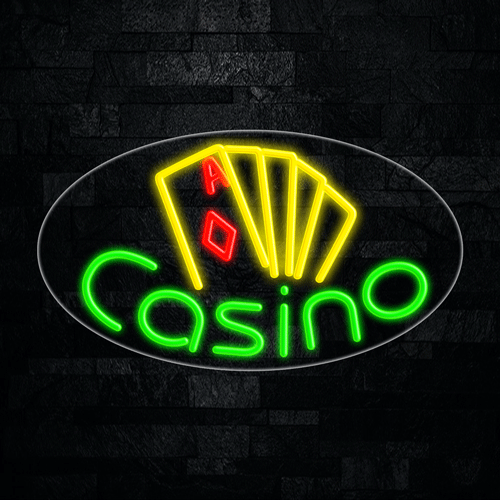 Casino LED Flex Sign 30″ x 17″