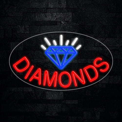 Diamonds LED Flex Sign 30″ x 17″