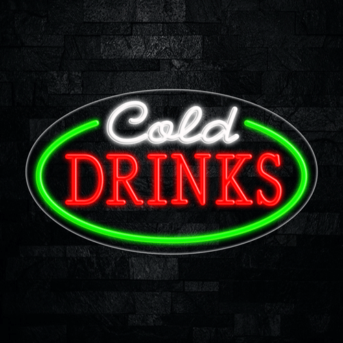 Cold Drinks LED Flex Sign 30″ x 17″